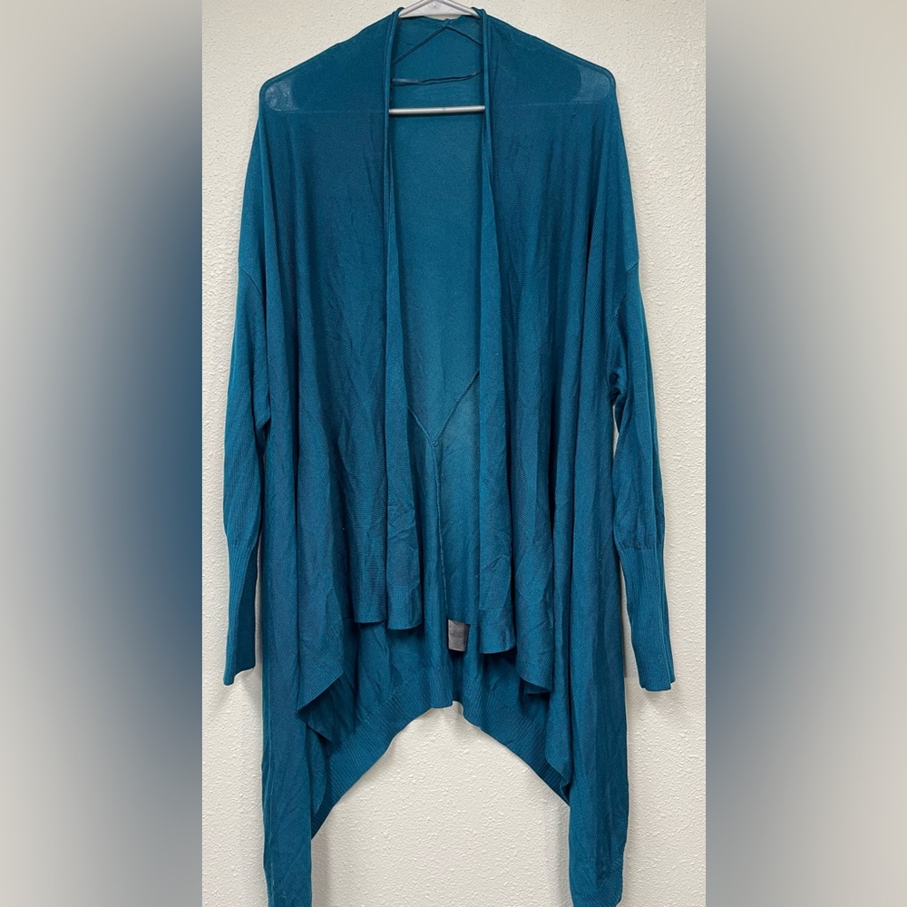Worthington Teal Draped Cardigan